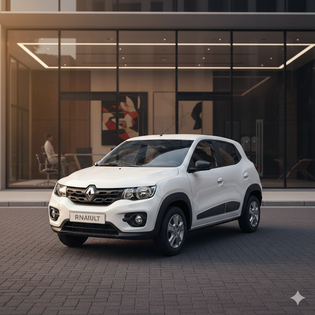 Renault Kwid Branco - Veículo de Transporte Executivo Tubarão Florianópolis